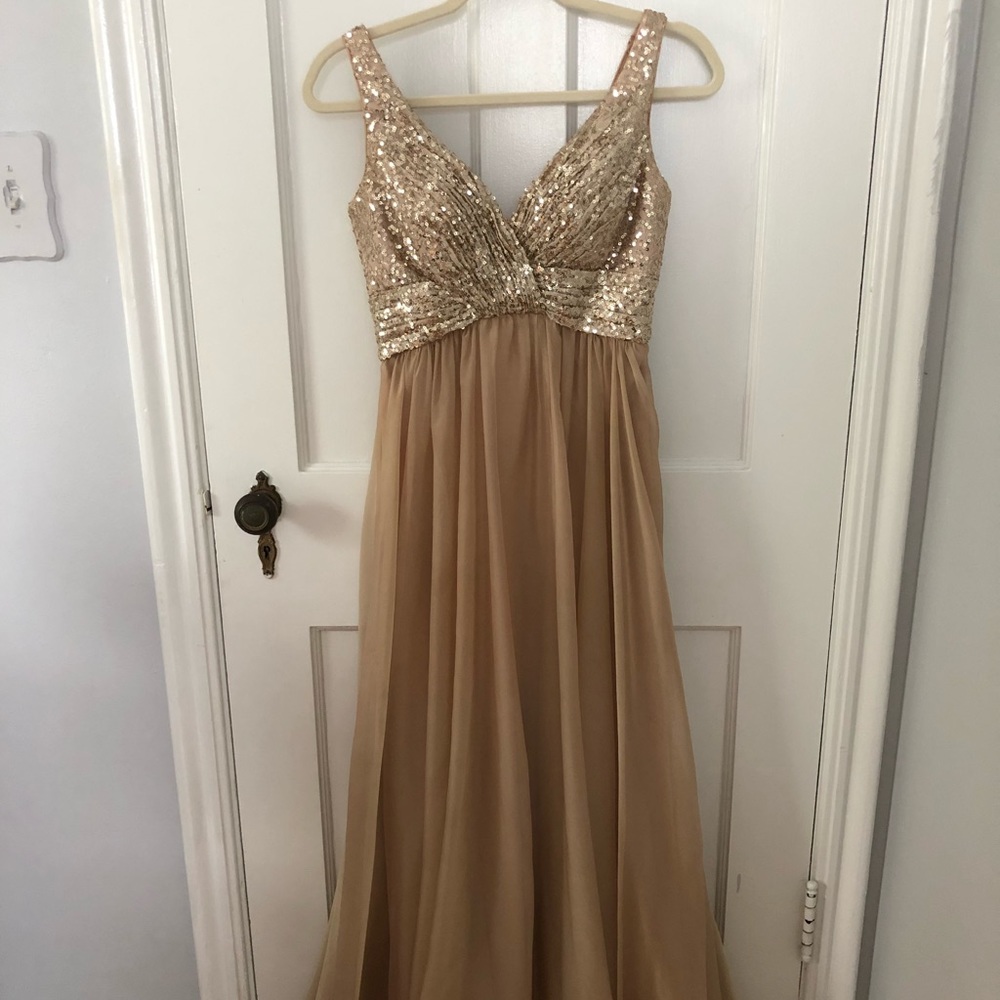 La Femme Long Sequence Prom Dress